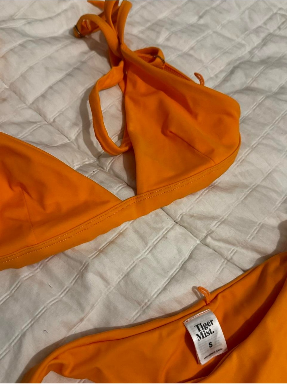 Tiger Mist Bright Orange Triangle Bikini